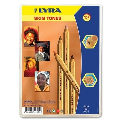 Dixon Ticonderoga DIX3931124 Skin Tone Colored Pencils 12 Set