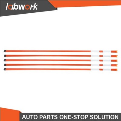 Labwork 6ft Orange Reflective Markers 5/16''Diameter Driveway Markers Snow Stakes