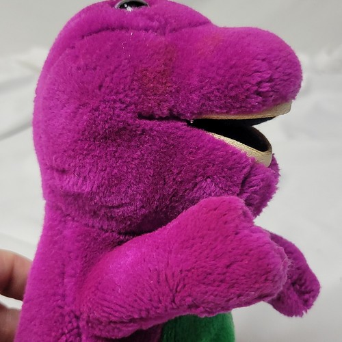 Peluche Barney Il Dinosauro Gruppo Lyons 1992 Viola Peluche Giocattolo 8" I Love U - Foto 4 di 14
