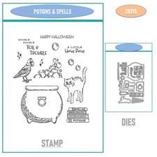 POTIONS SPELLS Dies and Stamps Scrapbook DIY Handmade Greeting Card Making