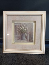 Soft Beige Floral Themed Contemporary Print W...