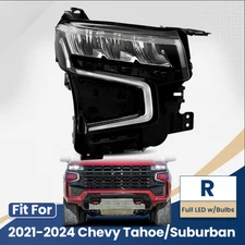 Full LED Headlight For 2021-2024 Chevy Tahoe/Suburban w/ LED DRL Right Side