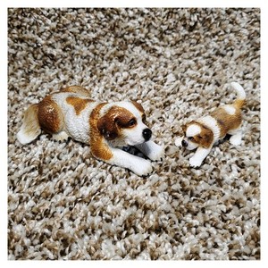 Schleich St Bernard Female + Puppy Figure Lot