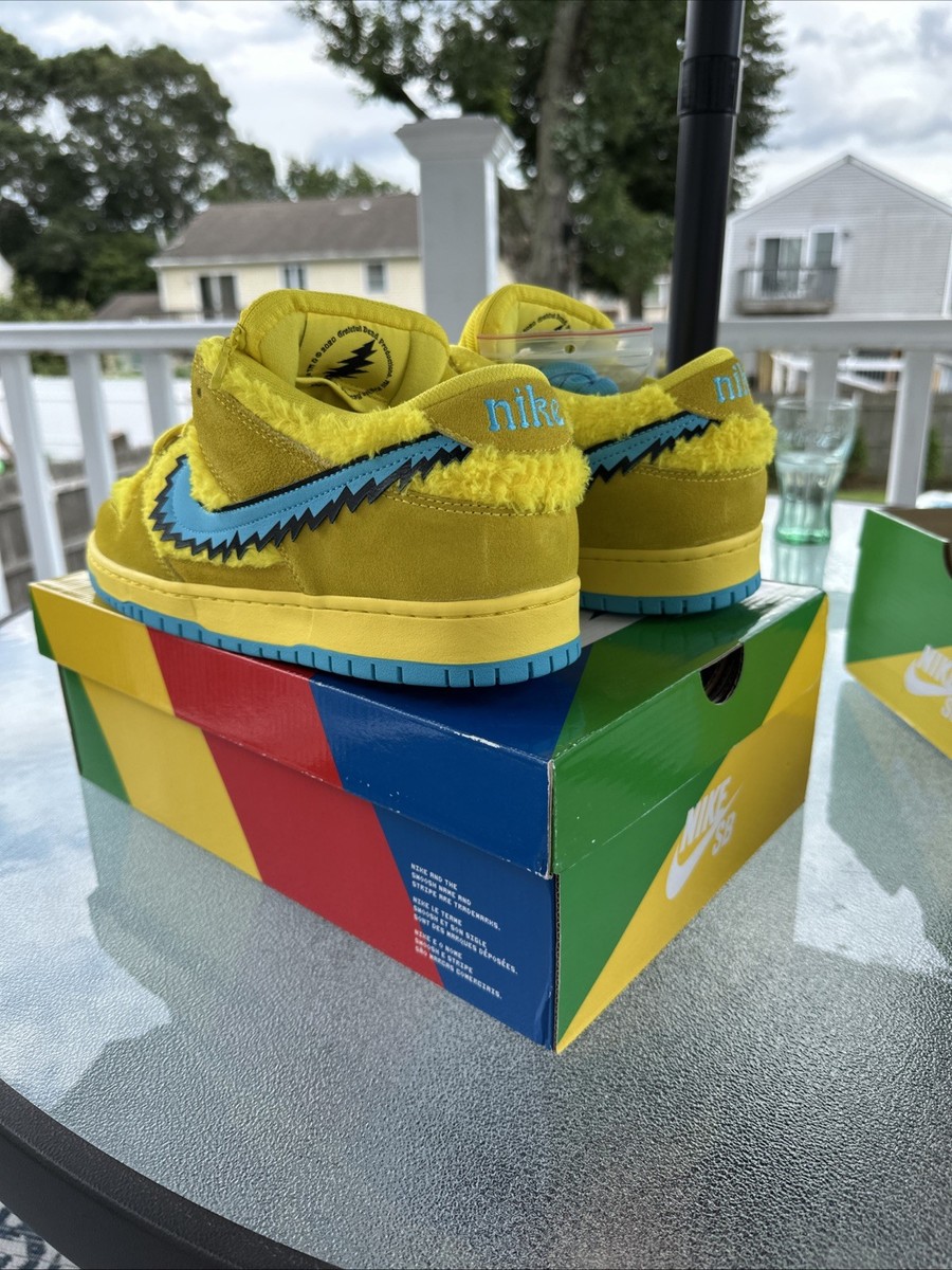 Size 14 - Nike Dunk Low SB x Grateful Dead Yellow Bear for