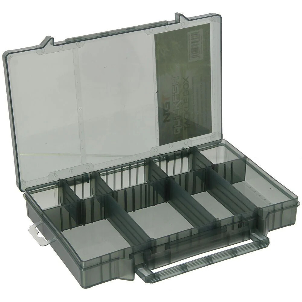 NGT Fishing Tackle Box Quickfish Carp Coarse Terminal Hooks Floats Box Empty