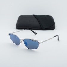 New Balenciaga BB0277S 003 Ruthenium/Blue Mirror 60-16-145 Sunglasses