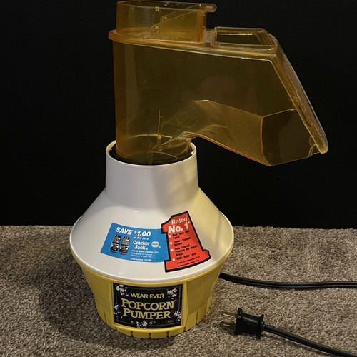 Vintage Wear-Ever Popcornpumpe Heißluftpopper 73000 OHNE BUTTERSCHALE