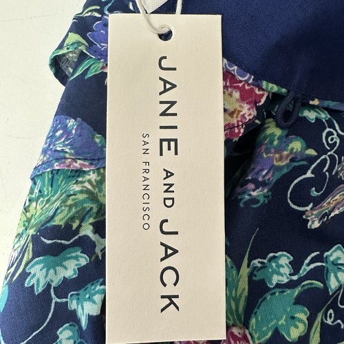 Janie and Jack NWT Floral Halter Romper Blueprint Floral Girls Size 12 Tropical - Picture 13 of 17