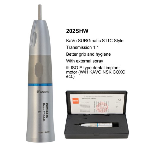 Dental Surgical Handpiece 20° Angle 1:1 1:2 Straight E-type NSK External Spray - Picture 4 of 71