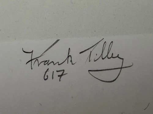 Frank Tilley pencil signed 617 Squadron Tirpitz RAF WW2