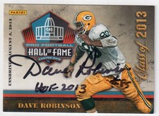 DAVE ROBINSON Signed Panini NFL Pro Football Hall of Fame Class of 2013 Card HOF