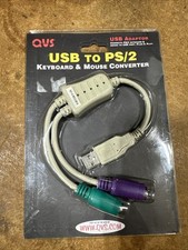 QVS USB To PS/2 Keyboard And Mouse Converter Brand New