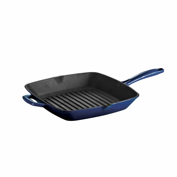 Tramontina Bestow Grillpfanne Pfanne Induktion Gusseisen Kobaltblau 27 X 27 Cm-image
