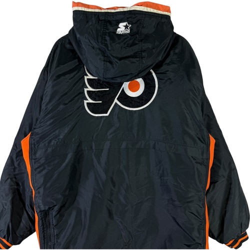 Vintage Philadelphia Flyers NHL Starter Puffer Jacket Black Mens L - Picture 6 of 7