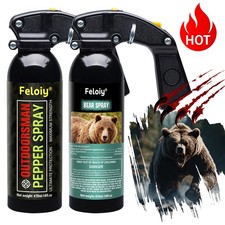 2 Pack Feloiy Maximum Strength Bear Repellent Self Defense Spray 16 oz Deterrent