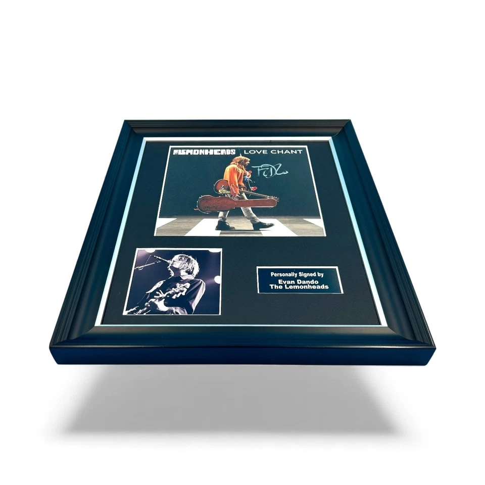 Evan Dando The Lemonheads SIGNED Framed Love Chant Photo Display & COA Autograph - Image 3 of 4