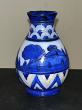 Antique William Moorcroft Pottery Art Deco Dawn Landscape 4 5/8