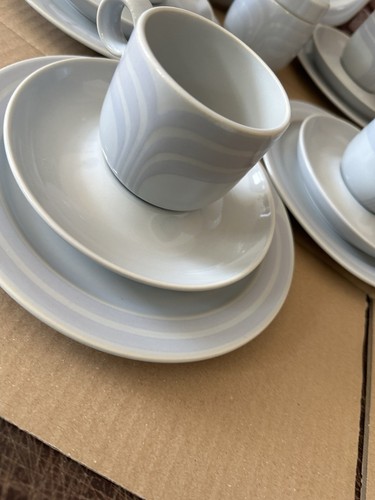 Rosenthal TERRA Fontana CAFFETTIERA servizio caffè VINTAGE anni 80 22 pezzi blu studio - Foto 9 di 21