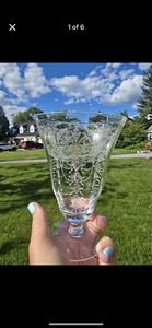 Set Of 11 Vintage Morgantown Milan Etched Iced Tea Glasses