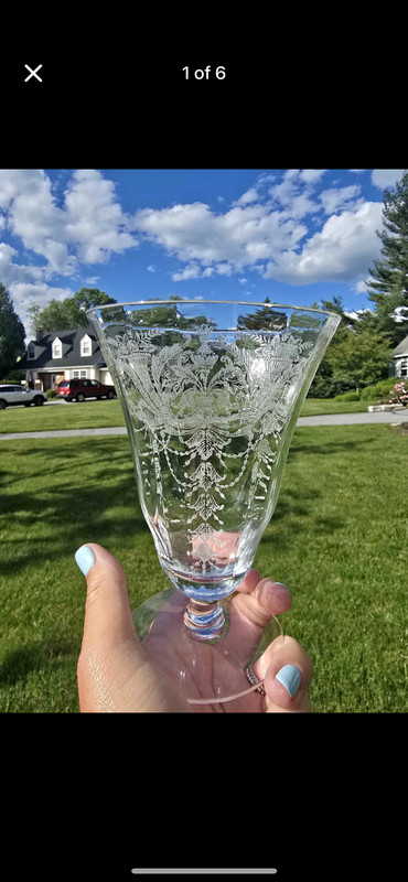 Set Of 11 Vintage Morgantown Milan Etched Iced Tea Glasses