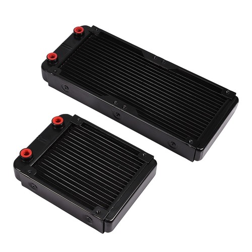 Neu Zum Selbermachen 120/240 mm Kühlkörper CPU Wasser Block Pumpe Reservoir LED Lüfter Computer Wa - Bild 9 von 9
