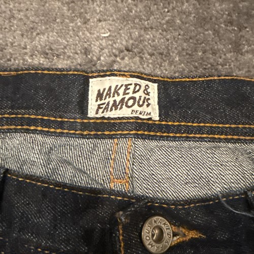 Naked & Famous Lightweight Selvedge Weird Guy Jeans Men's 34x32 013303 - Picture 7 of 10