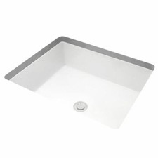 Miseno MNO1713RU 20" X 16" Rectangular Undermount Bathroom Sink with Rear Overfl