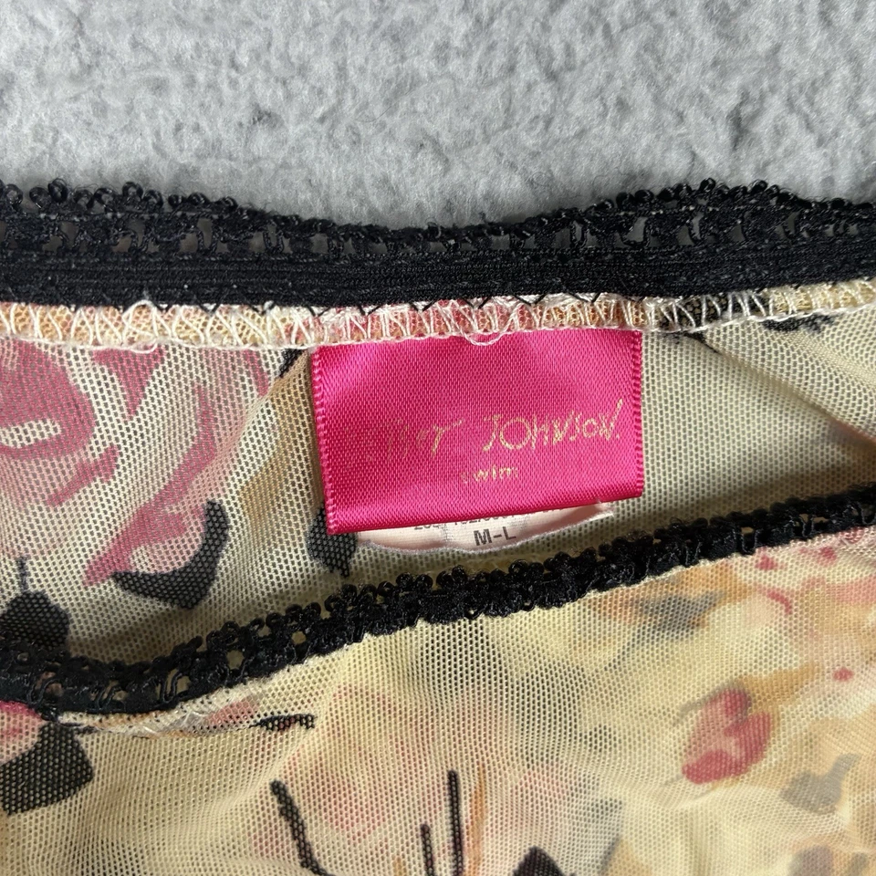 Vintage Betsey Johnson Gypsy Rose Lace Swim Bikini Coverup Skirt Y2K RARE - Image 2 of 4