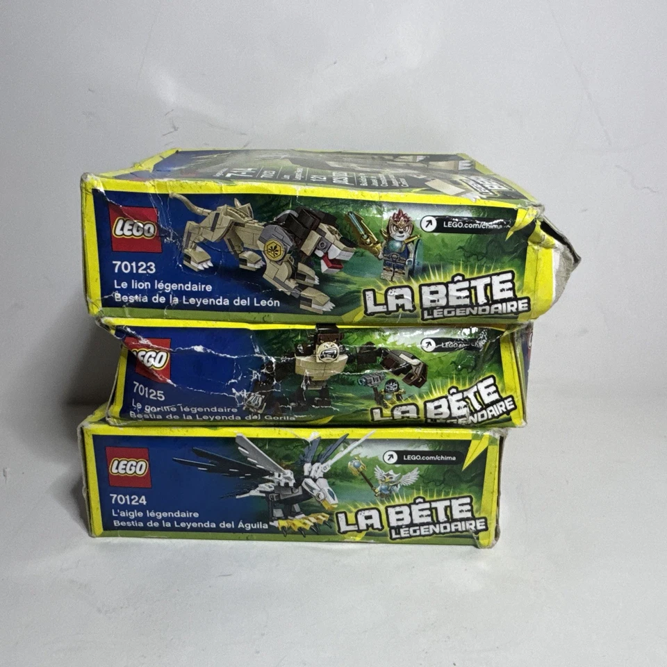 LOT OF 3 Lego Chima 70125,70124,70123 Legend -BEAST  NEW Sealed - Image 4 of 4