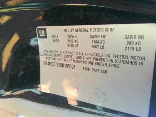 Speedometer MPH CX ID 15921406 Fits 08 Buick Lucerne OEM - Picture 11 of 12