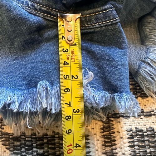 NWT Kancan High-Rise Distressed Frayed Hem Denim Shorts Women’s Size 11/29 NEW - Picture 7 of 7