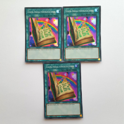 3x Toon-Inhaltsverzeichnis DASA-DE043  Super-Rare 1 Auflage YU-GI-OH Playset