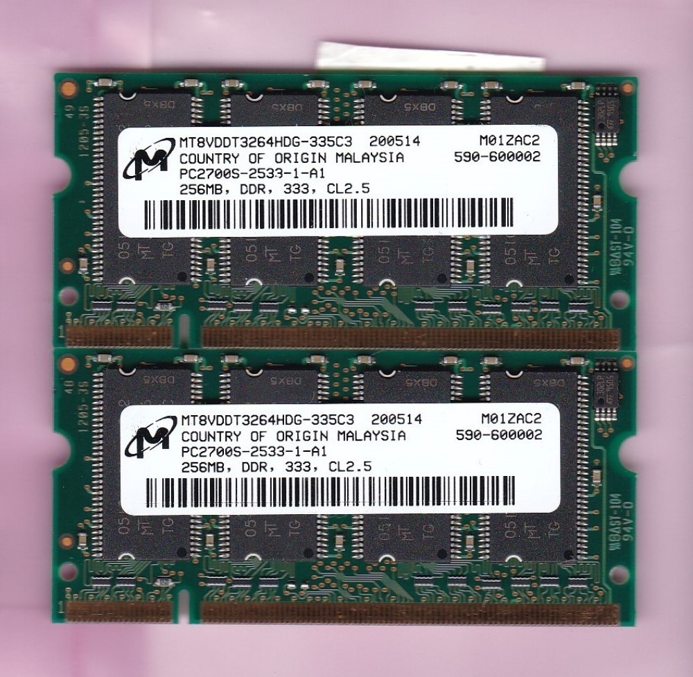 512MB DDR1 Laptop Memory Kit