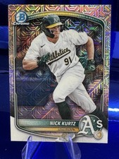 2025 Bowman Chrome Nick Kurtz Mojo Refractor Oakland Athletics Mega Box B315