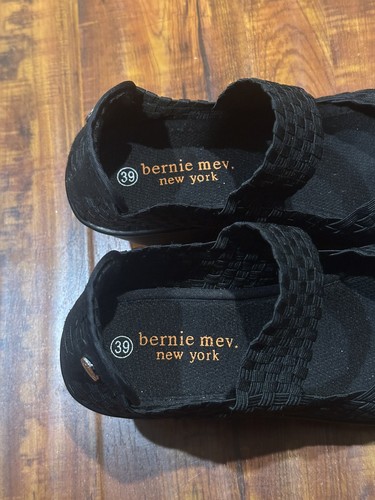 Zapatos sin cordones Bernie Mev negros Lulia tejido canasta cuña para mujer talla EU 39 US 8 - Imagen 6 de 11