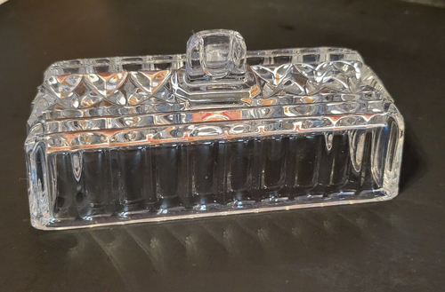 Vintage 1/4 lb. Butter Dish Lid Clear Glass with knob. Top Only