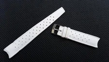 Stylecraft 11319 vintage White Rubber curve 19mm Swiss TYPE Divers watch strap