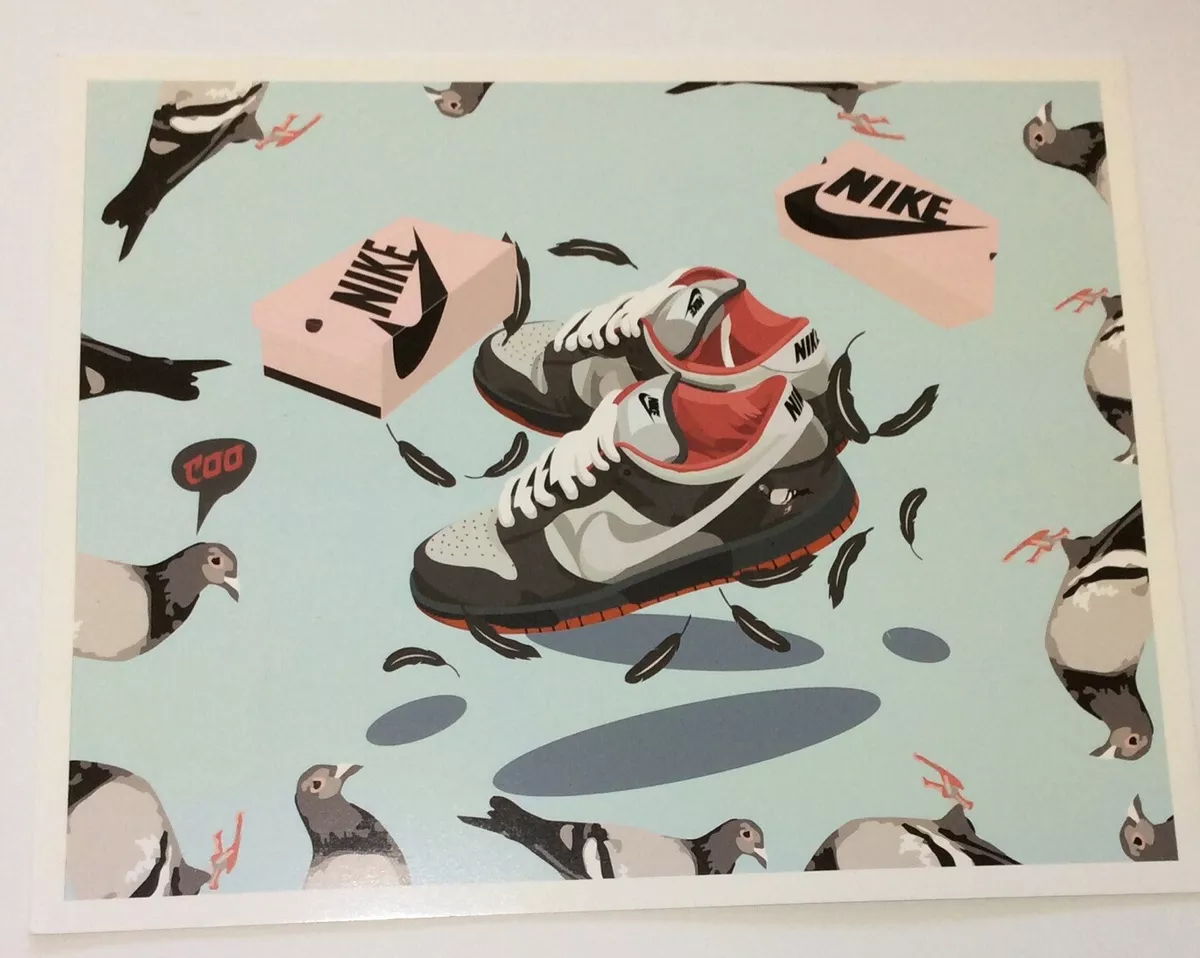 Nike Sb Dunk Pigeon Hard Poster Board Shoe Advertisement