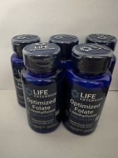 5 Bottles Of Optimized Folate L-Methylfolate 1700mcg - 100 Tabs Exp 11/26