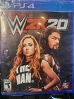 PS4 WWE 2K20 CASE + ARTWORK IN FAIR SHAPE [ CUFFS/ WEARS]/ LIGHT SCRATCHES DISC