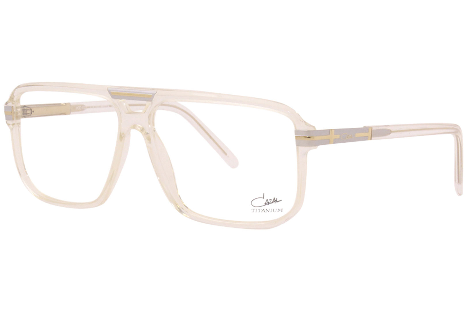 Cazal 6022 003 Очки мужские Хрустальные/серебряные с полной оправой Пилотная оптическая оправа 61 мм