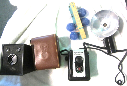 75 Argus, Argoflex Seventy-Five Film Camera,leather & hard Case,flash ...