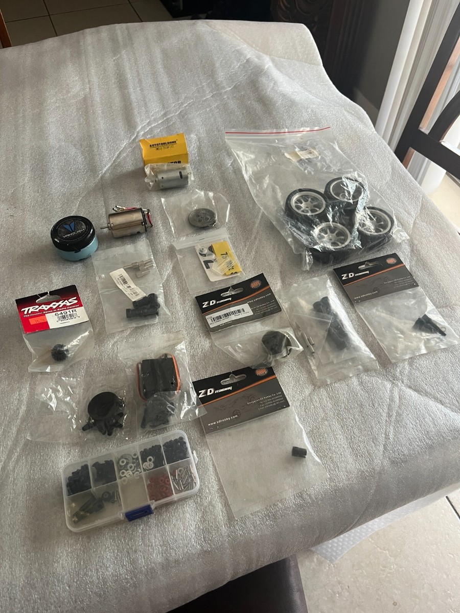 Huge RC Radio Control Car Truck Parts Lot ZD Racing Traxxas Motor Wheels  Gears