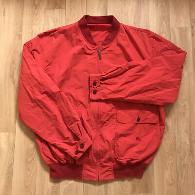 BURBERRY'S 赤色ジャケット 150cm Burberry Vintage Men's Red Polycotton Outdoor Big Logo Sport