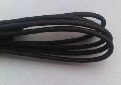 Schnürsenkel schwarz 80 cm fein rund dünn 31 Zoll für elegante Schuhe Schnürsenkel neu wachsartig