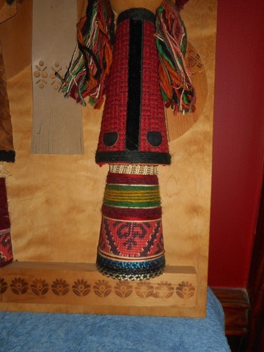 Ukraine Folk Art Textile Dolls Wooden Display Board Boy Girl 1963 Vintage Rare - Picture 10 of 12