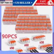 Lot Of For Wago 221 Electric Connectors Wire Block Clamp Termin Cable Reusable