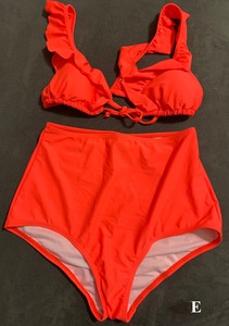 bright orange swimsuit