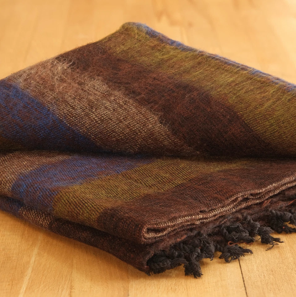 Wool Blanket Yak Colourful 220 115 Meditationsdecke Gift Soft Warming Handmade - Image 4 of 4