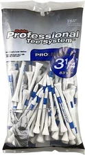Pride Professional PTS White Golf Tees 3 1/4" 75ct (2 bags) (150 Total)